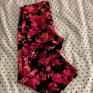 Floral cropped leggings